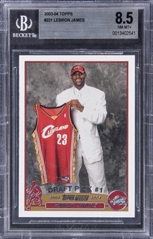 2003-04 Topps #221 LeBron James Rookie Card - BGS NM-MT+ 8.5